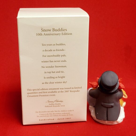 Hallmark Snow Buddies 10th Anniversary Ed 2007 Christmas Ornament - Picture 3 of 13